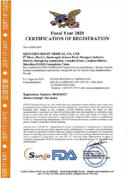 FDA certificate preview